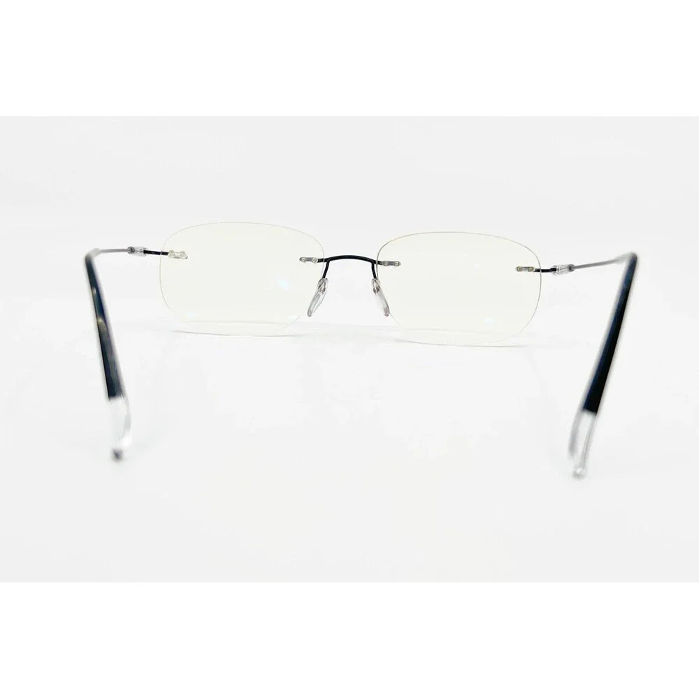 Silhouette Eyeglasses Mens Black Rimless Titan Lightweight Austria 51-17-140
